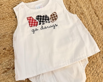 Gingham Trio Diaper Set | Game Day Diaper Set