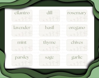 Printable Garden Labels | Minimalist Plant Markers | Editable Herb Tags | Modern Garden Label Template | From Trellis to Table