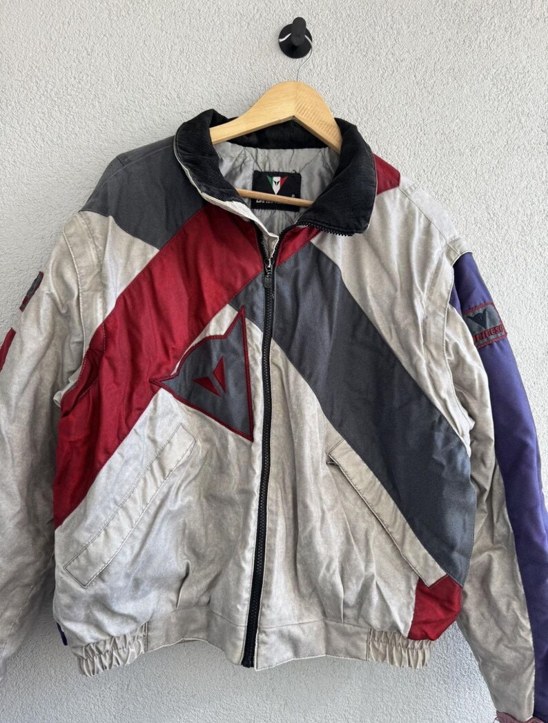 ダイネーゼ ヴィンテージ モトジャケット レッド/グレー 画像 2