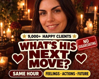 May include: A person with dark hair smiling in front of text that reads 9,000+ HAPPY CLIENTS, WHAT'S HIS NEXT MOVE?, NO SUGARCOATING, SAME HOUR, FEELINGS ACTIONS FUTURE, and Aviva Hart with a sun icon, surrounded by lit candles.