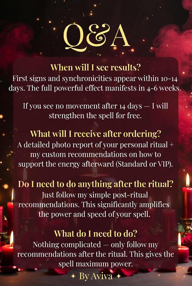 Avoidant to Obsessed Love Spell - Twin Flame Attraction Ritual, Romantic Magnetism, Intense Energy Same Day + Photo Proof image 8