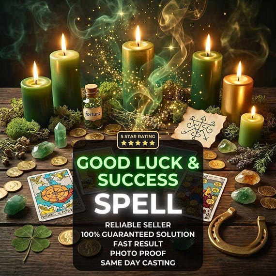 Good Luck Spell | Success, Prosperity & Abundance | Attract Fame, Love, Fortune | Same Day Photo Proof | No AI