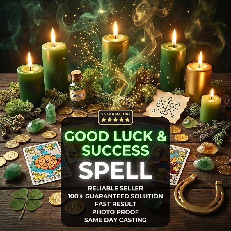 Good Luck Spell | Success, Prosperity & Abundance | Attract Fame, Love, Fortune | Same Day Photo Proof | No AI image 1