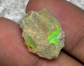 Opala Welo Etíope Bruta de 12 Quilates – Gema Natural, Pedra do Mês de Outubro