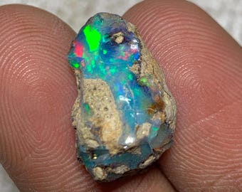 9 cts Natural Welo Opal Rough Ethiopian Fire Opal Raw Crystal Stones for Cutting Polishing Jewelry Supply and Colorful Handmade Creations