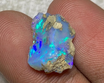 5 cts Natural Welo Opal Rough Ethiopian Fire Opal Raw Crystal Stones for Cutting Polishing Jewelry Supply and Colorful Handmade Creations