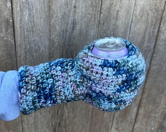 Crocheted Koozie Mitt - Calentador de manos - Sippin' Mitten - Beer Buddy