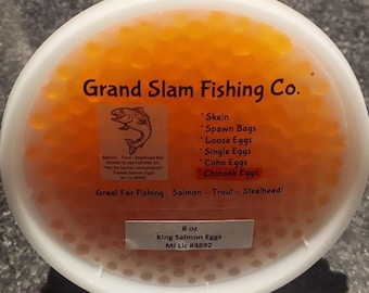 8 oz de huevos sueltos tratados de Chinook (salmón real)