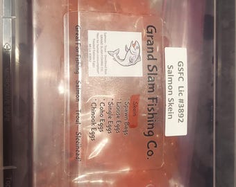 Cured Chinook Salmon Skein Fishing Bait
