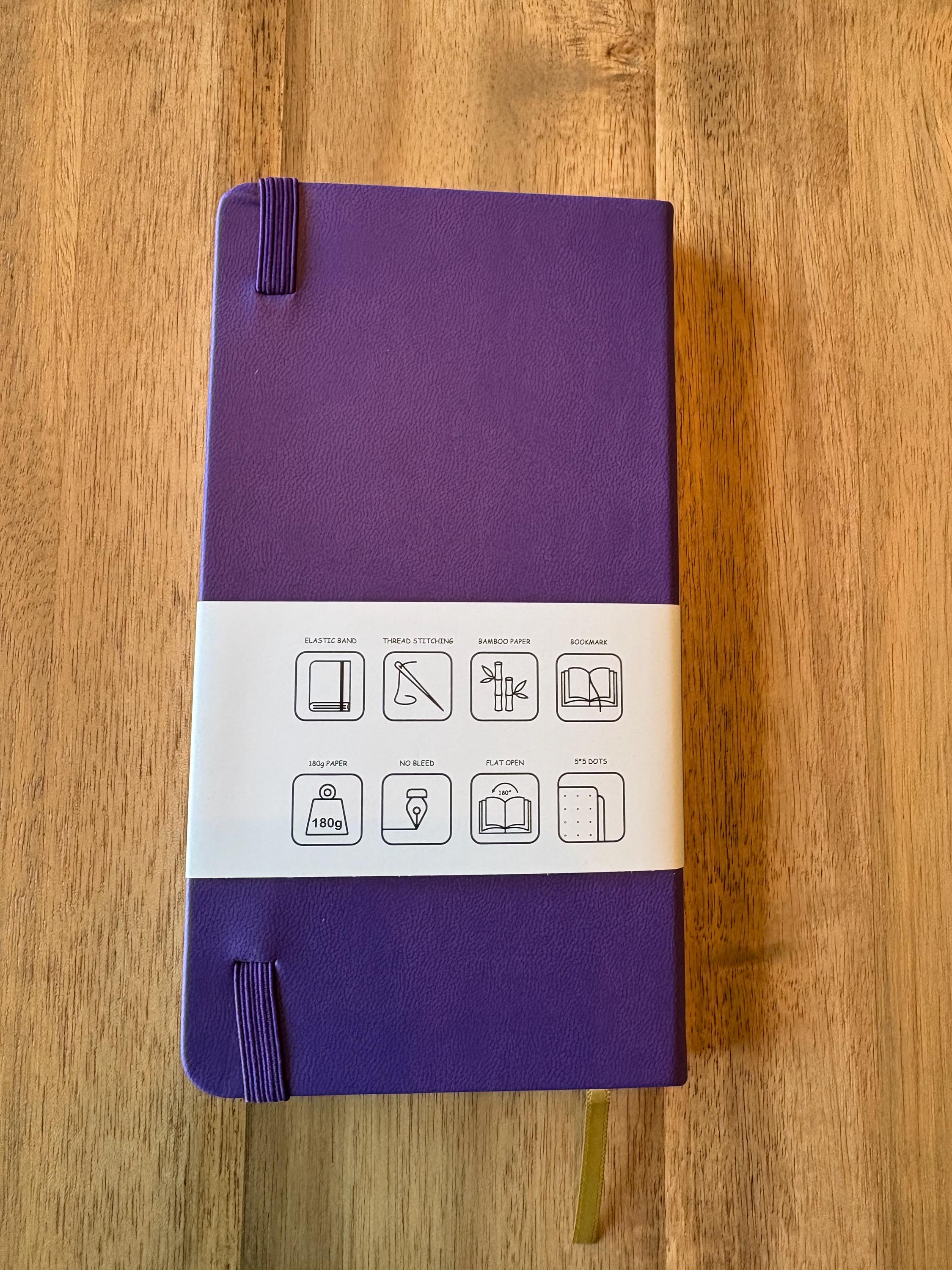 Deluxe Notebook: Purple and Gold Metallic Dot Grid Notebook - Etsy