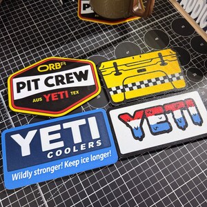 Yeti Cooler Patch Replica Wandschild/Getränkeuntersetzer Bild 2