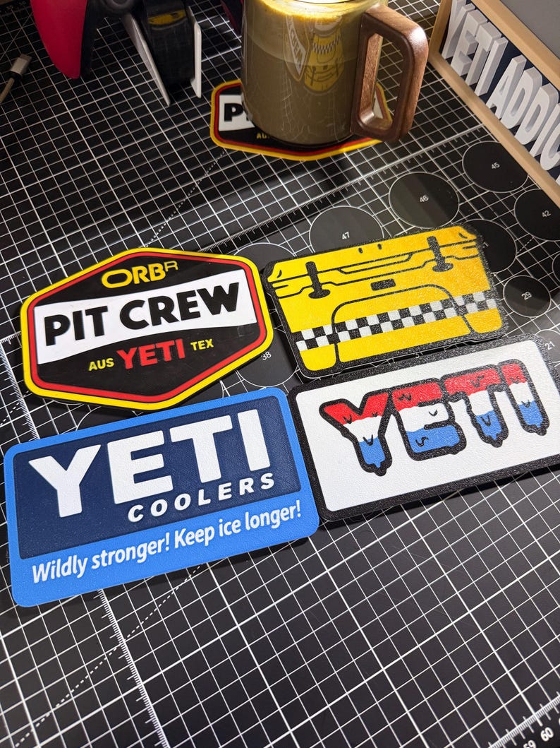 Yeti Cooler Patch Replica Wandschild/Getränkeuntersetzer Bild 2