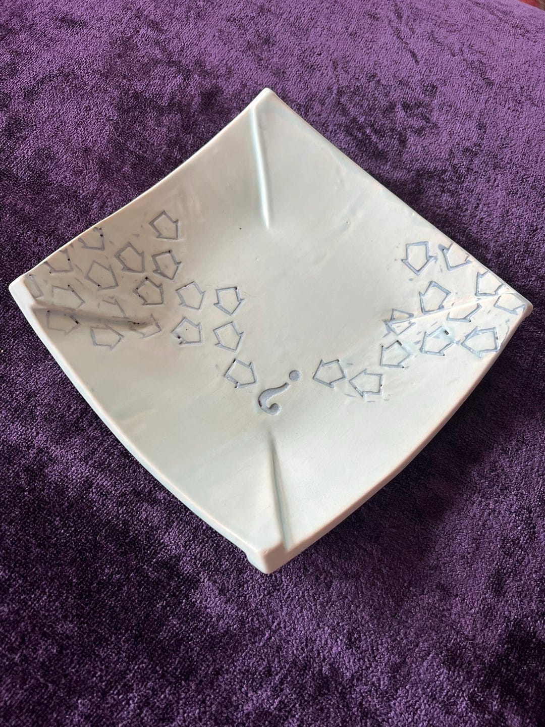 Rice Art Pottery Dish in Light Blue---midcentury Modern 1960s Art ...