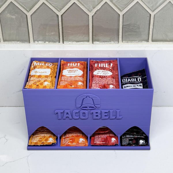 Organizador de paquetes de salsa Taco Bell