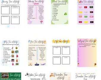 12 Monthly Team Building Activities DIGITAL Prints