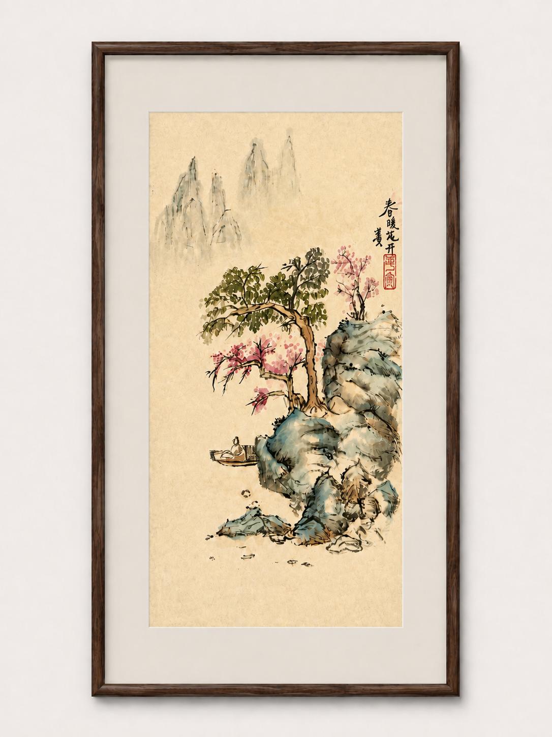 Chinese Ink Art Boat - Etsy