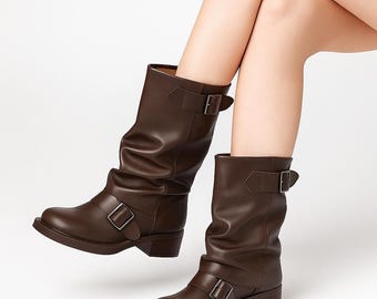 Colin Stuart Suede Boots With Heel - Gem Colin Stuart Leather Suede Knee Boots 8 main image 2