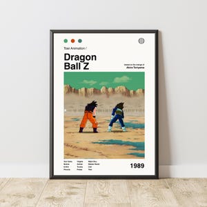 Goku & Vegeta Poster | DBZ Poster | Manga Poster | Anime Poster | Japanese Manga Wall Art | Japanese Room Decor | Anime Gift