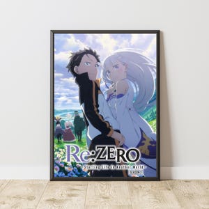 Re:Zero Poster | Manga Poster | Anime Poster | Japanese Manga Wall Art | Japanese Room Decor | Anime Gift