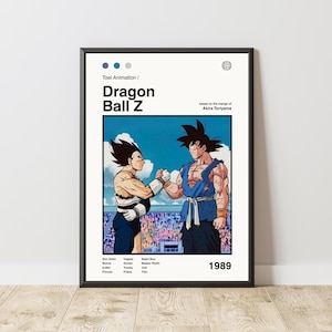 Goku & Vegeta Poster | DBZ Poster | Manga Poster | Anime Poster | Japanese Manga Wall Art | Japanese Room Decor | Anime Gift