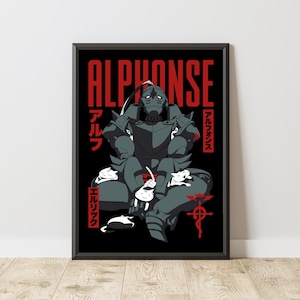 Alphonse Poster | FMA Poster | Manga Poster | Anime Poster | Japanese Manga Wall Art | Japanese Room Decor | Anime Gift