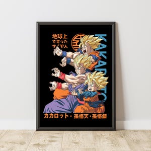 Goku Family Poster | DBZ Poster | Manga Poster | Anime Poster | Japanese Manga Wall Art | Japanese Room Decor | Anime Gift