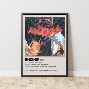Guts Poster | Berserk Poster | Manga Poster | Anime Poster | Japanische Manga-Wandkunst | Japanisches Raumdekor | Anime Geschenk