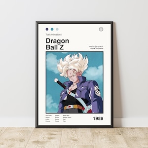 Trunks Poster | DBZ Poster | Manga Poster | Anime Poster | Japanese Manga Wall Art | Japanese Room Decor | Anime Gift