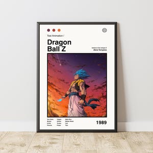 SSJ Goku Poster | DBZ Poster | Manga Poster | Anime Poster | Japanese Manga Wall Art | Japanese Room Decor | Anime Gift