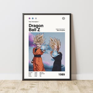 Goku & Vegeta Poster | DBZ Poster | Manga Poster | Anime Poster | Japanese Manga Wall Art | Japanese Room Decor | Anime Gift
