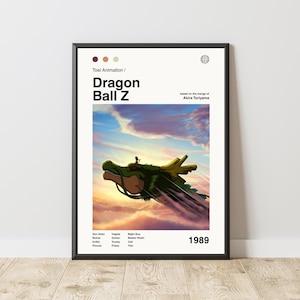 Goku On Shenron Poster | DBZ Poster | Manga Poster | Anime Poster | Japanese Manga Wall Art | Japanese Room Decor | Anime Gift
