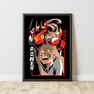 Power Poster | Chainsaw Man Poster | Manga Poster | Anime Poster | Japanese Manga Wall Art | Japanese Room Decor | Anime Gift