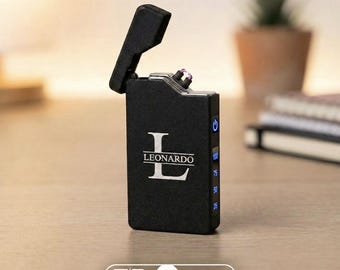 USB-C Feuerzeug mit Gravur/Personalisiert - Wiederaufladbar  – Geschenk für Männer, Frauen, Geburtstag, Weihnachten, Vatertag