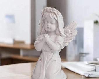Praying Angel Figurine – Guardian Angel Statue, Spiritual Home Decor, Memorial Gift, Religious Keepsake, Beautiful Home Decoration.