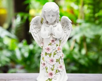 Solar Angel Garden Statue, Outdoor Lighted Angel Figurine, Patio Yard Lawn Decor, Glowing Angel Sculpture, Housewarming Gift, Garden Decor.