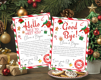 Editable Elf Arrival and Goodbye Letter Set (Digital Download)
