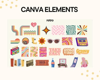 200+ Canva Elemente Spickzettel | Abstrakte Kleckse, Rahmen, Y2K, Girly, Retro, Botanische & Hochzeitselemente | Canva Ressourcen-Leitfaden