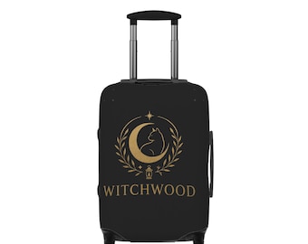 Witchwood Moon Cat-bagagehoes | Zwarte reisbeschermer