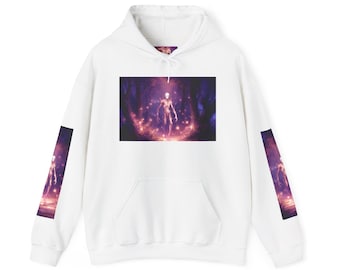 Bluza z kapturem Mystical Floating Figure | Bluza Ethereal Galaxy Spirit