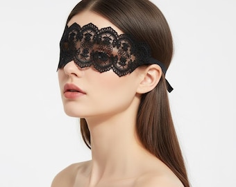 Ögonbindel i spets för kvinnor | Mjukt ögonskydd i nylon | Elegant maskeradmask | Anime cosplay nattkläder