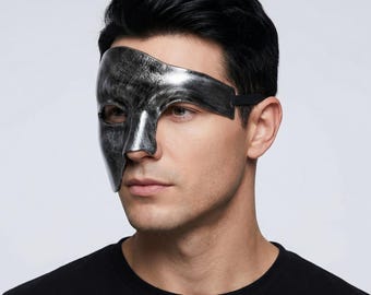 Metallic maskerademasker | Half gezicht-cosplaykostuum