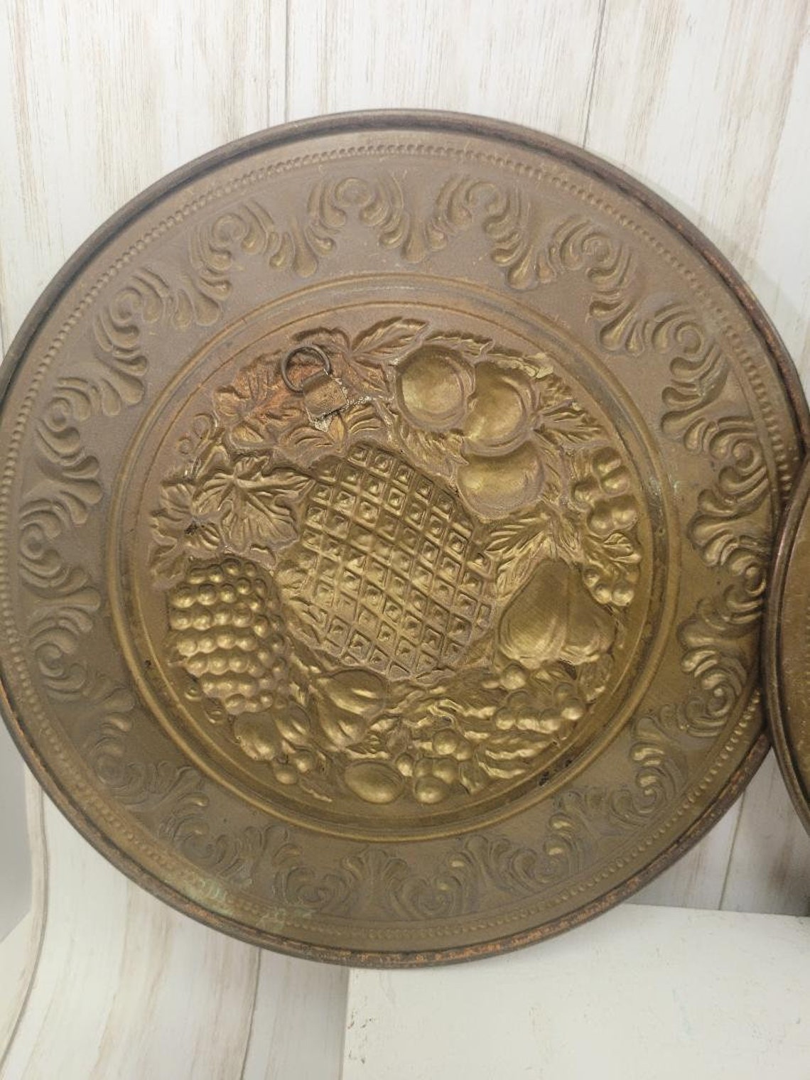 Decorative brass brass plates mid century 1960s vintage Etsy