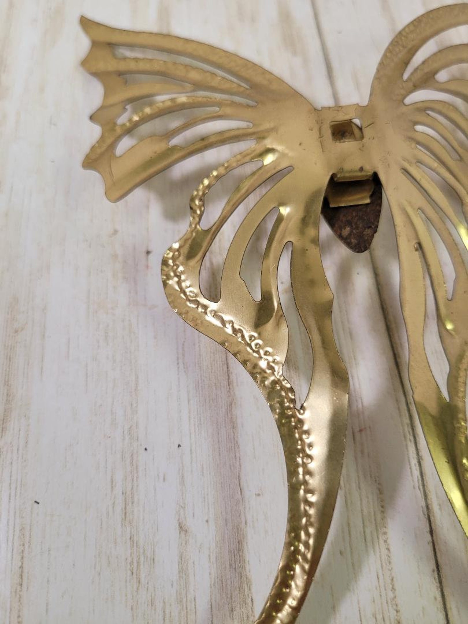 Single gold tone butterfly wall art wall hanging vintage decor Etsy