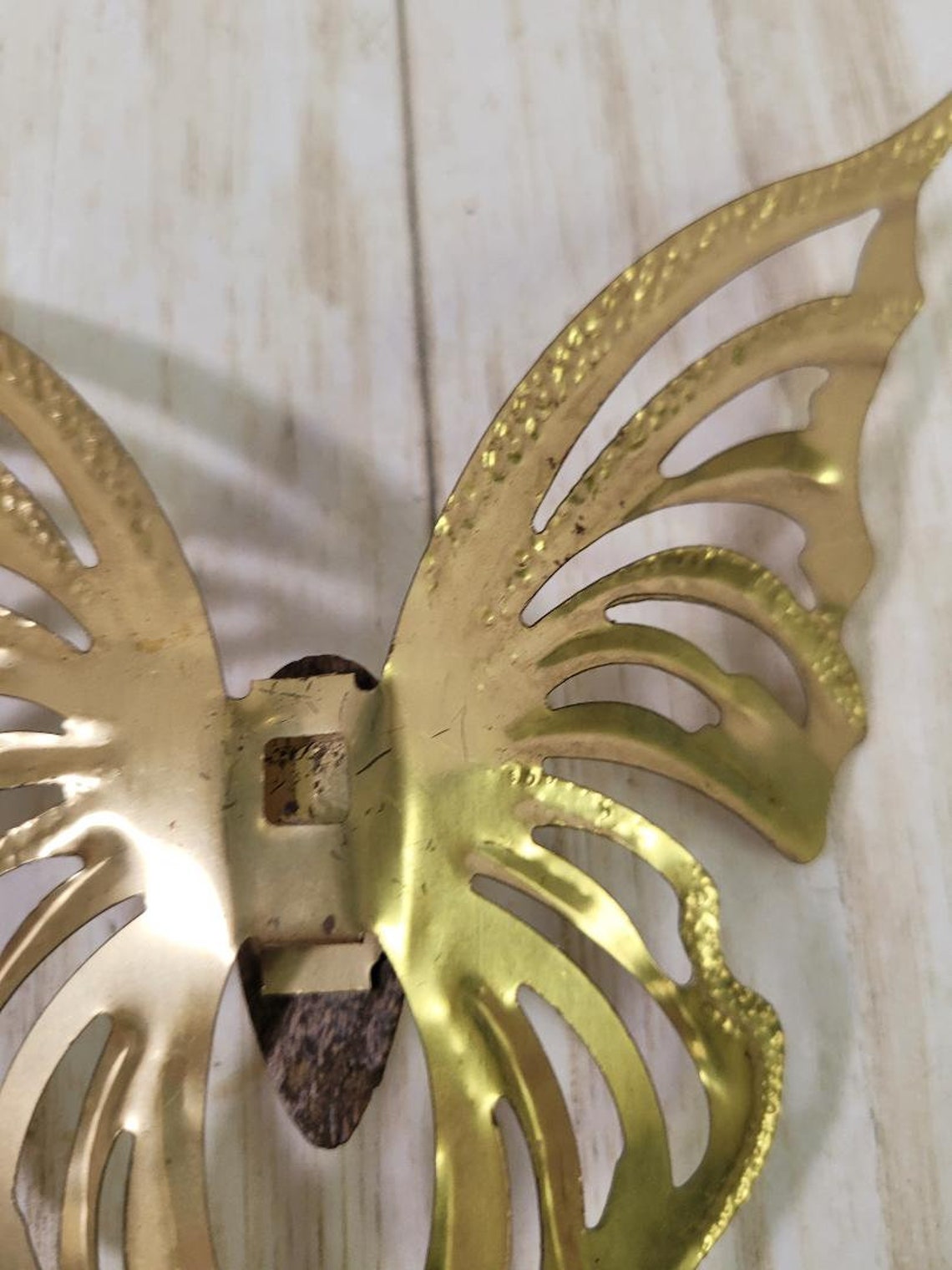 Single gold tone butterfly wall art wall hanging vintage decor Etsy