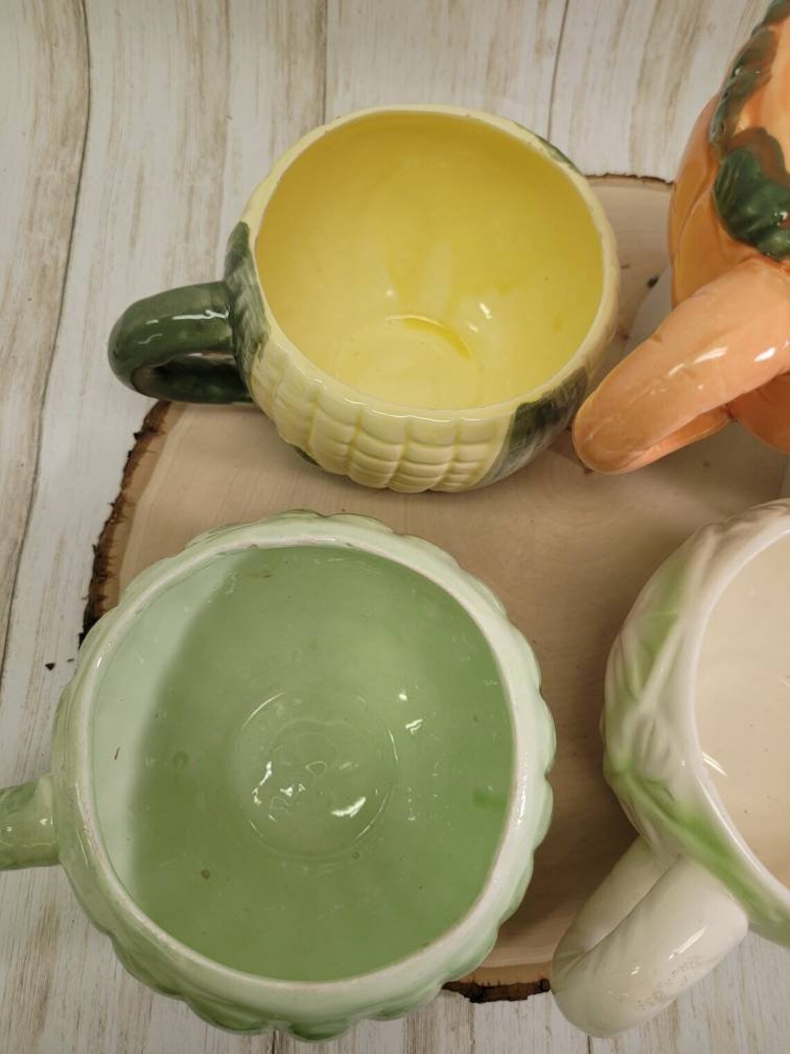 Vegetable shaped soup bowls set of 4 cabbage carrots corn Etsy