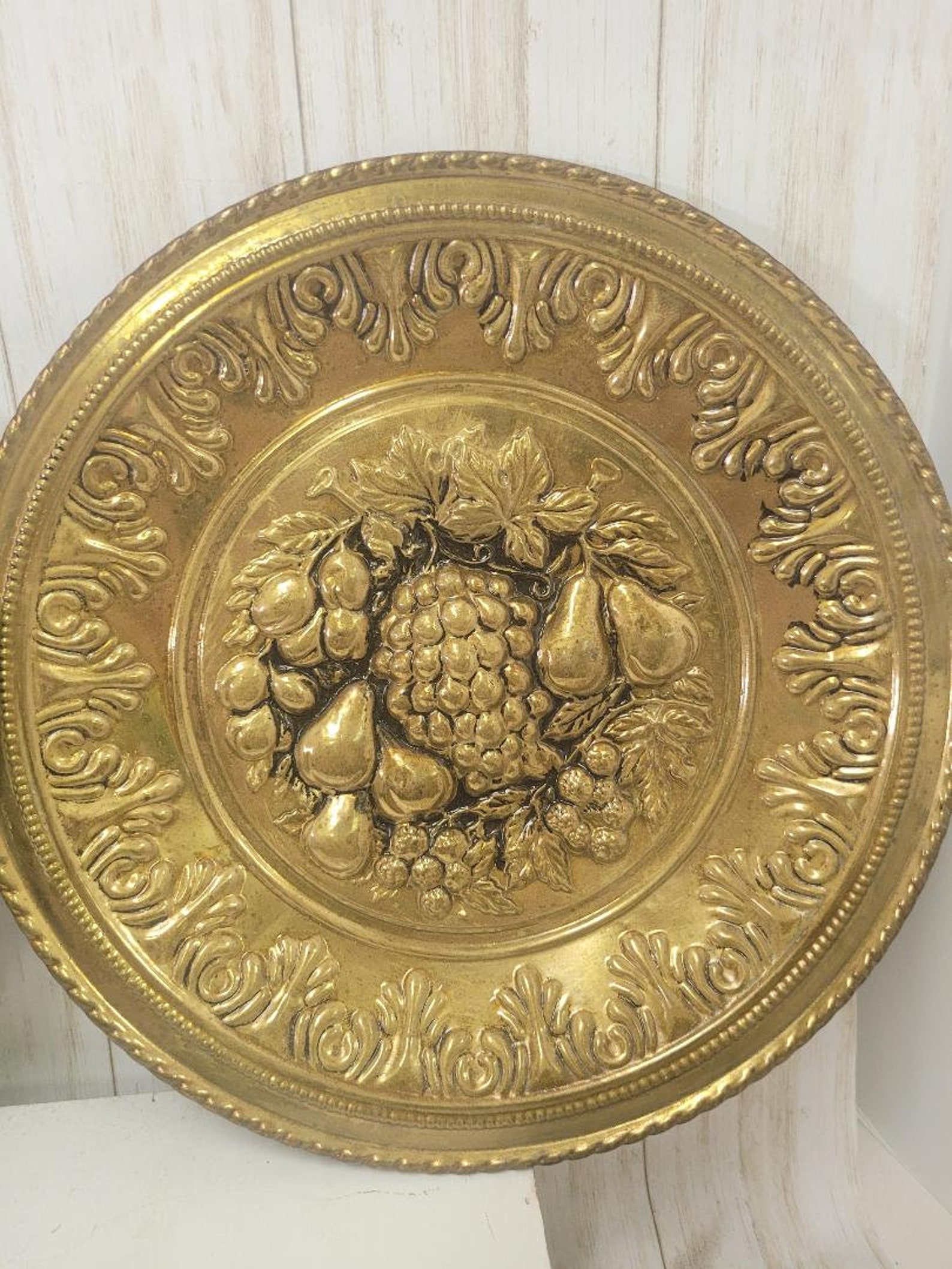 Decorative brass brass plates mid century 1960s vintage Etsy
