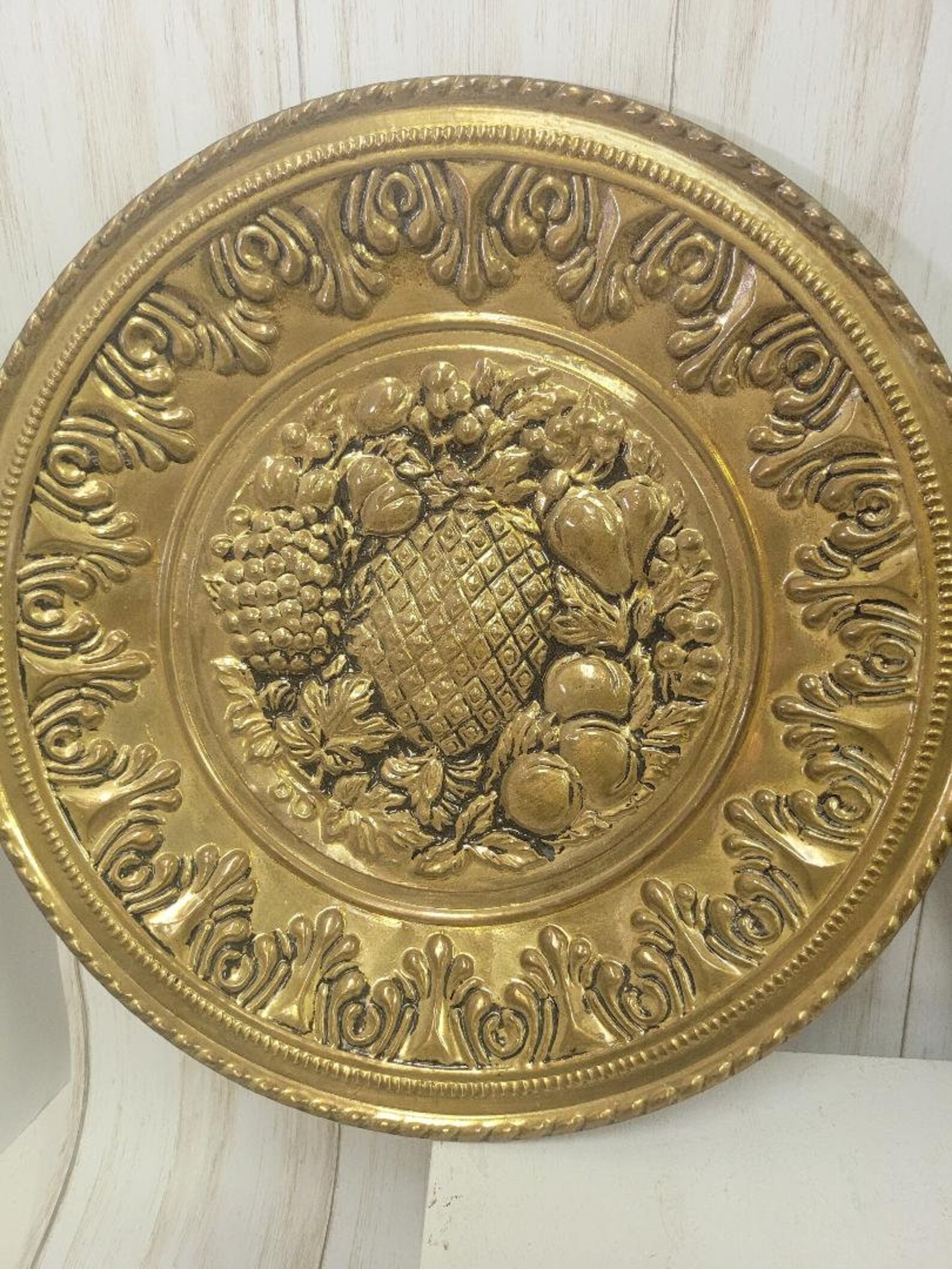 Decorative brass brass plates mid century 1960s vintage Etsy