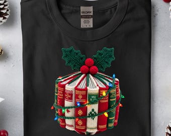Christmas Books Crochet Yarn PNG, Sublimation Design (Digital Download)