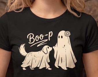 Boo-P Ghost Daisy PNG , Funny Halloween Design, Dog Mom Halloween Gifts, Spooky Season (Digital Download)