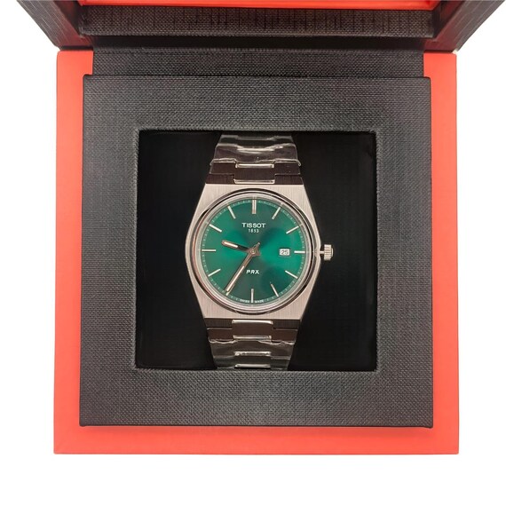 TISSOT PRX 40MM Green Dial Men's Quartz Watch New/box T137.410.11